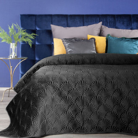 Art Deco velvet bedspread