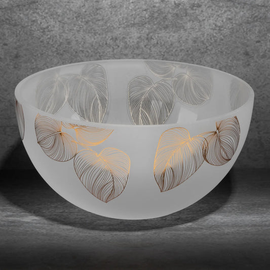 LIMITED COLLECTION BLANCA bowl with leaf motif