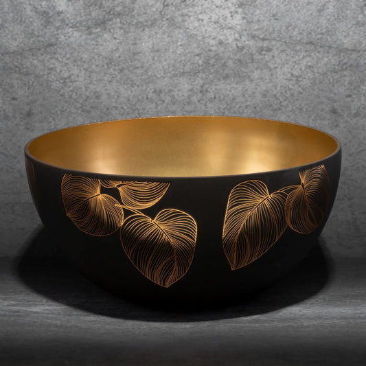 LIMITED COLLECTION VICTORIA decorative bowl with gold leaf motif