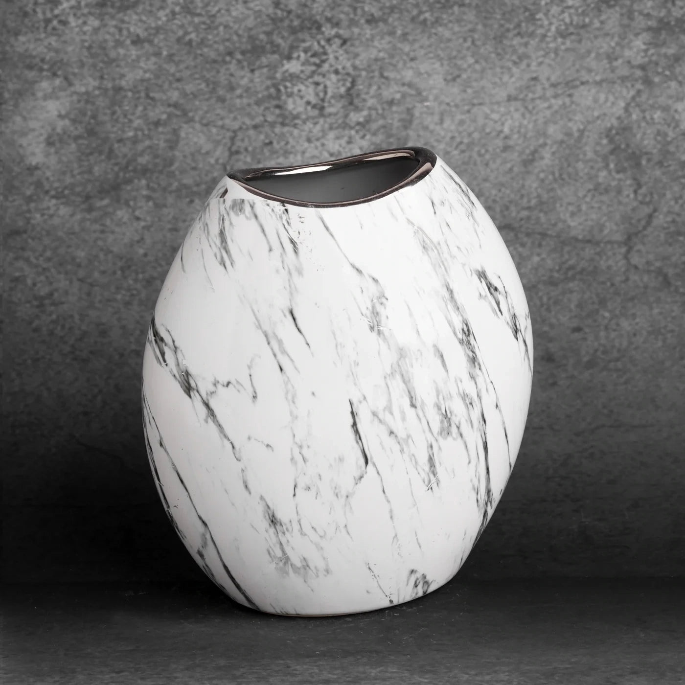 SANA ceramic vase with marble pattern