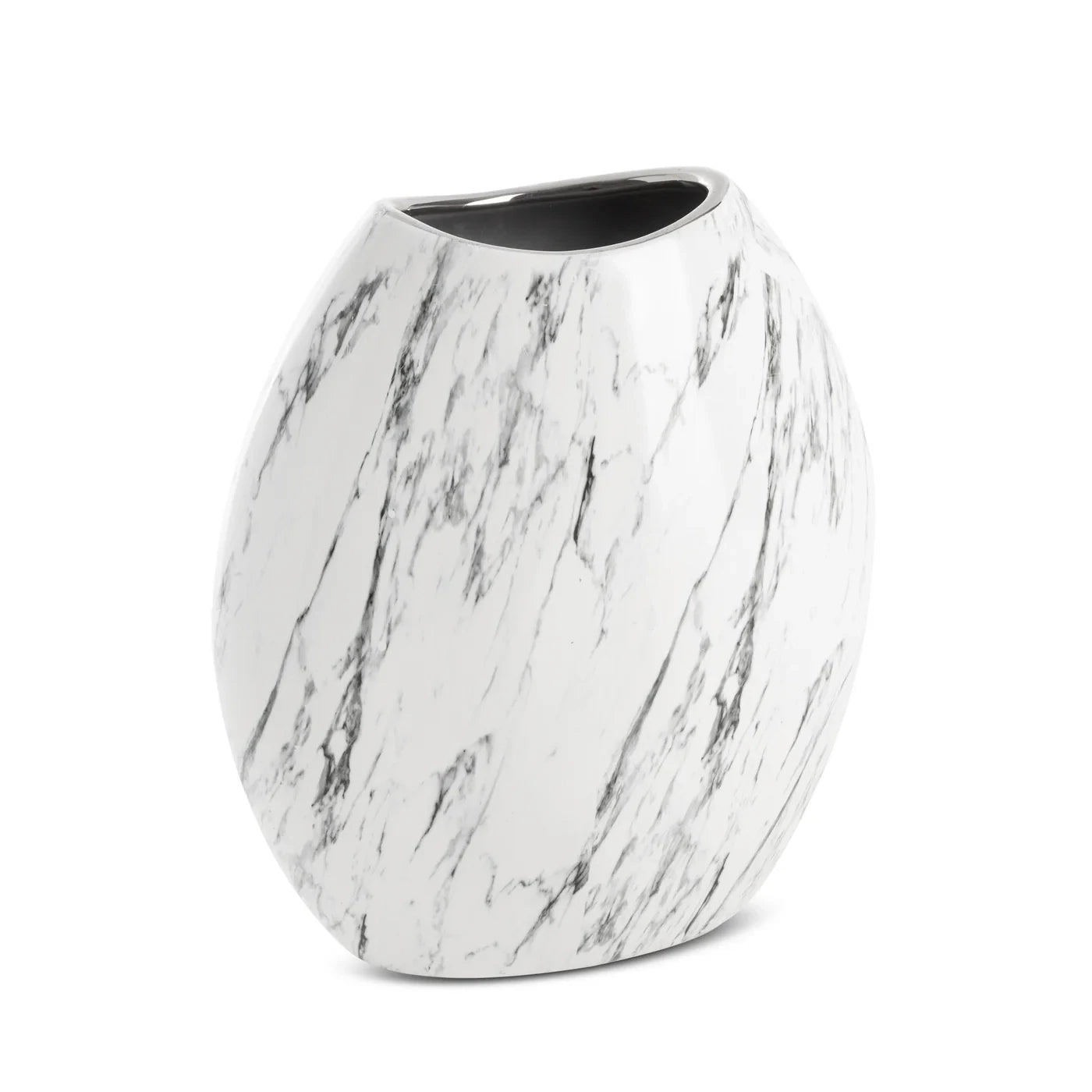 SANA ceramic vase with marble pattern