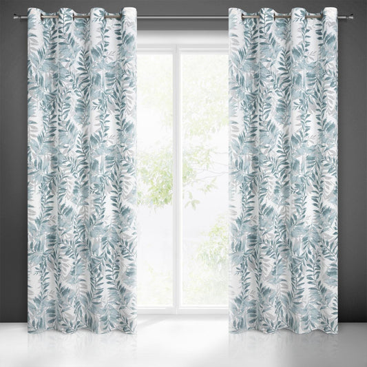 Gardine AIDA-Vorhang aus Etamine mit einem Blumen- oder Blättermotiven Ösen (2 St), halbtransparent, Jacquard