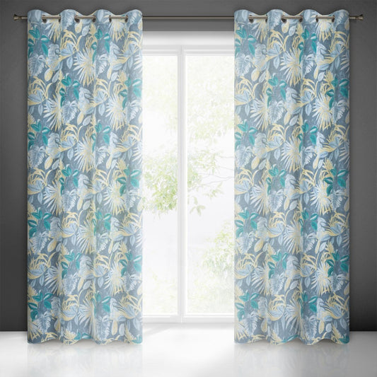 Gardine AIDA-Vorhang aus Etamine mit einem Blumen- oder Blättermotiven Ösen (2 St), halbtransparent, Etamine