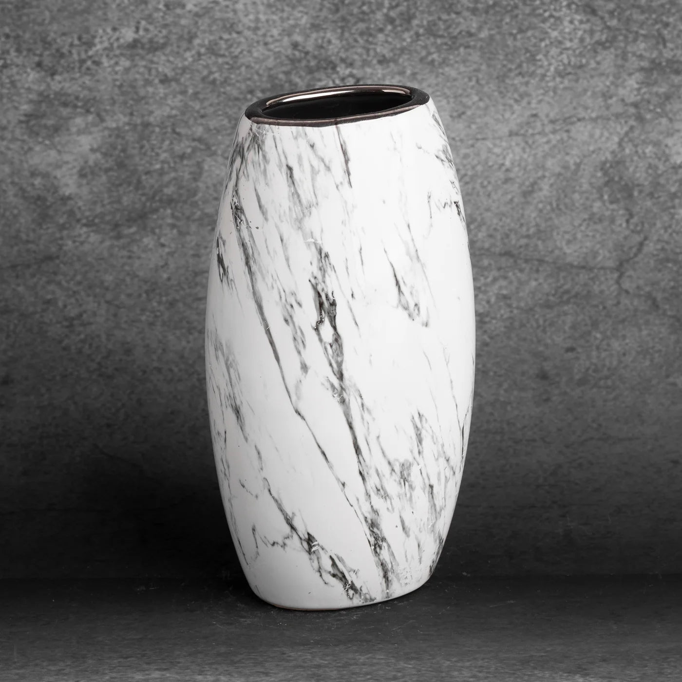 SANA ceramic vase with marble pattern